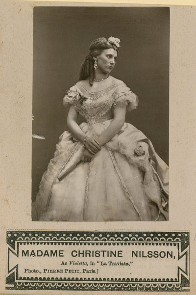 Madame Christine Nilsson as Violetta in La Traviata by English Photographer